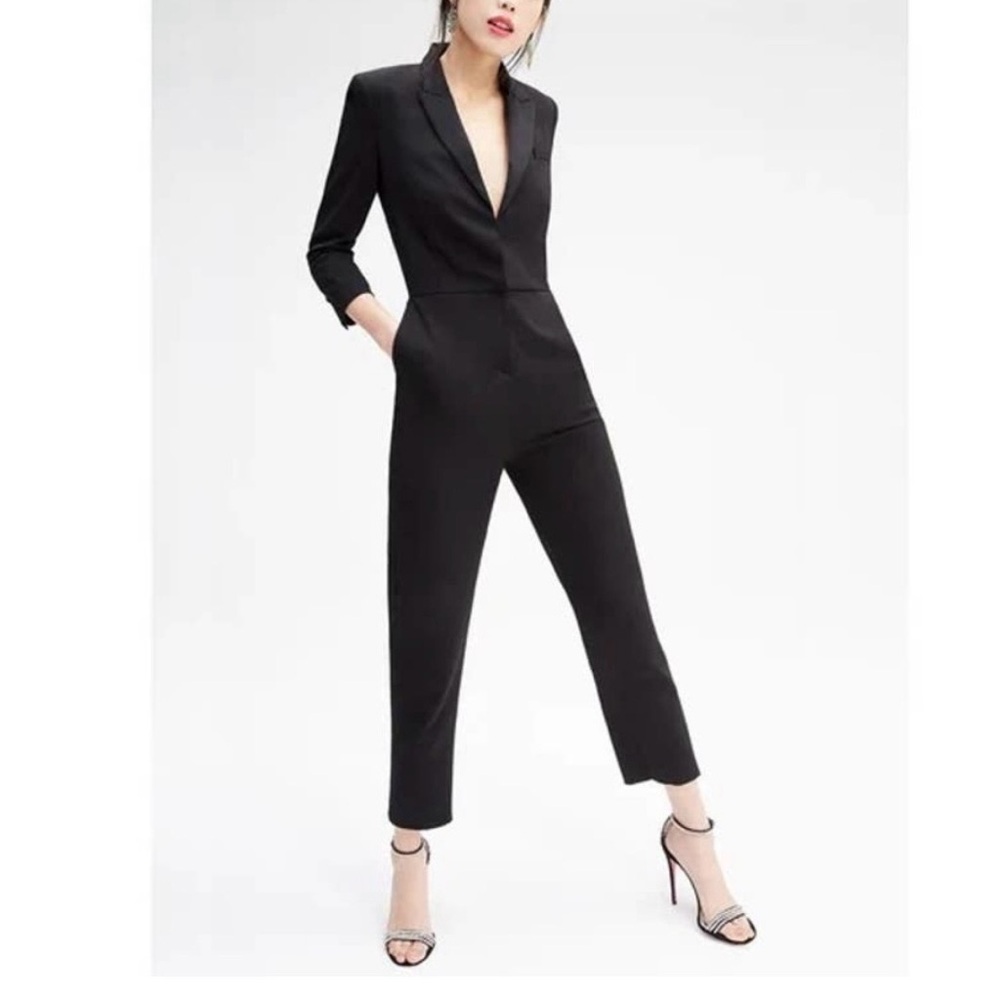 G. LABEL by Goop Elgin tuxedo Jumpsuit in Black